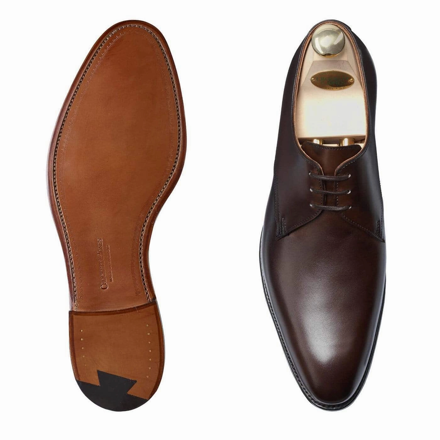 refined design Hoxton Dark Brown Burnished Calf