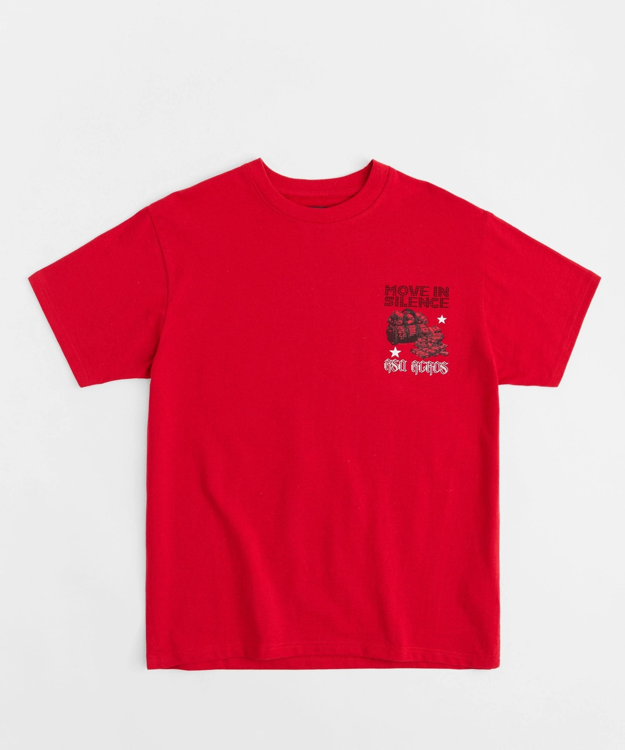Moisture Wicking Material All Weather Performance Fabric Hustle Over Hype Short Sleeve Tee - Red