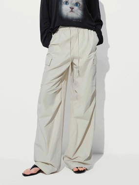 Cargo Pocket Drawstring Pants Tailored Wear