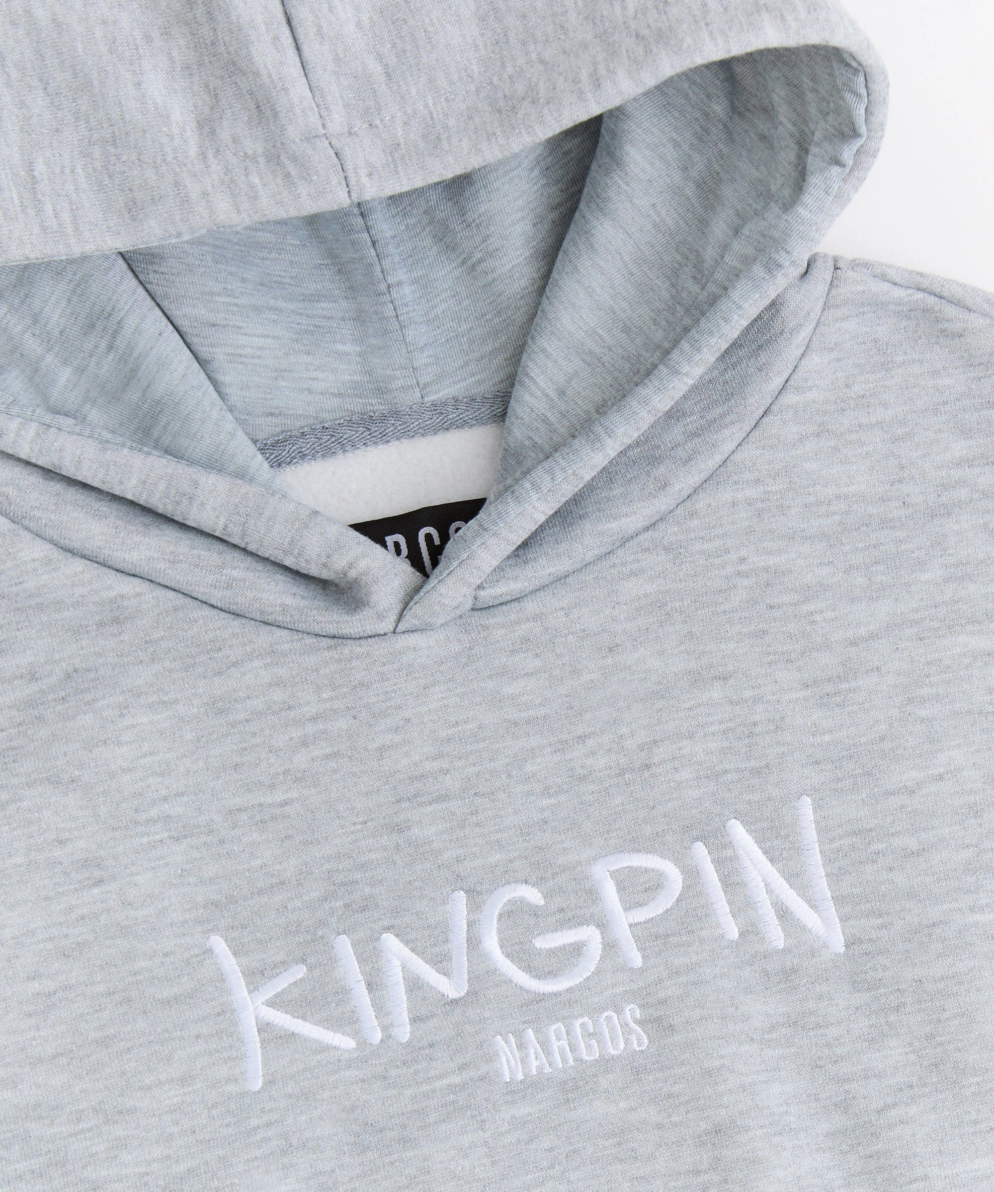 Durable Reinforced Shoulders ReflectiveAccents Narcos Kingpin Fleece Hoodie - Grey
