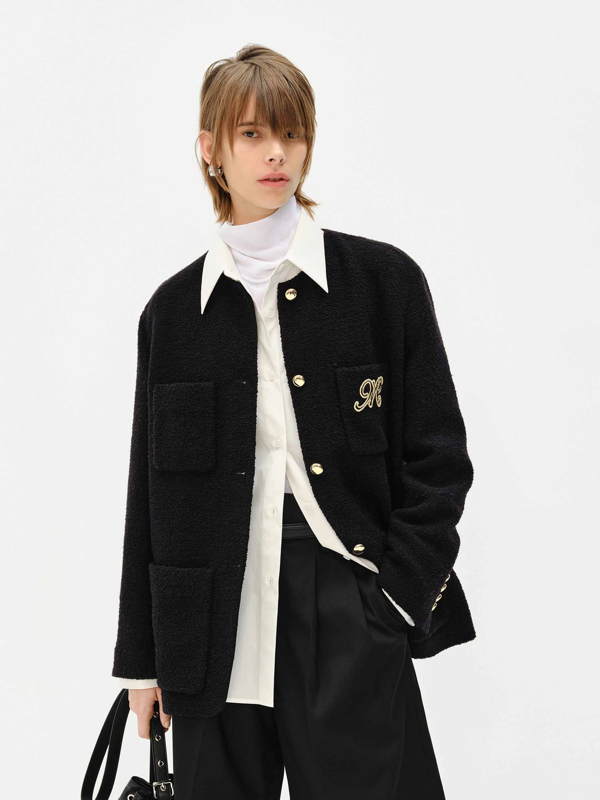 Basic Tee DoubleLayeredShoulders Regular Collarless Coat