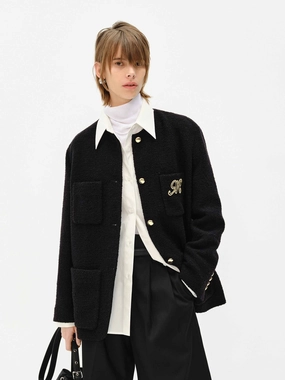 Regular Collarless Coat Everyday Fit Style