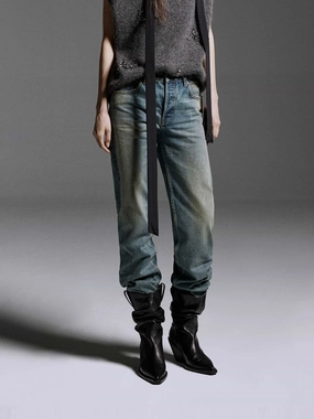 Everyday Ready Effortless Style Button Closure Straight Jeans