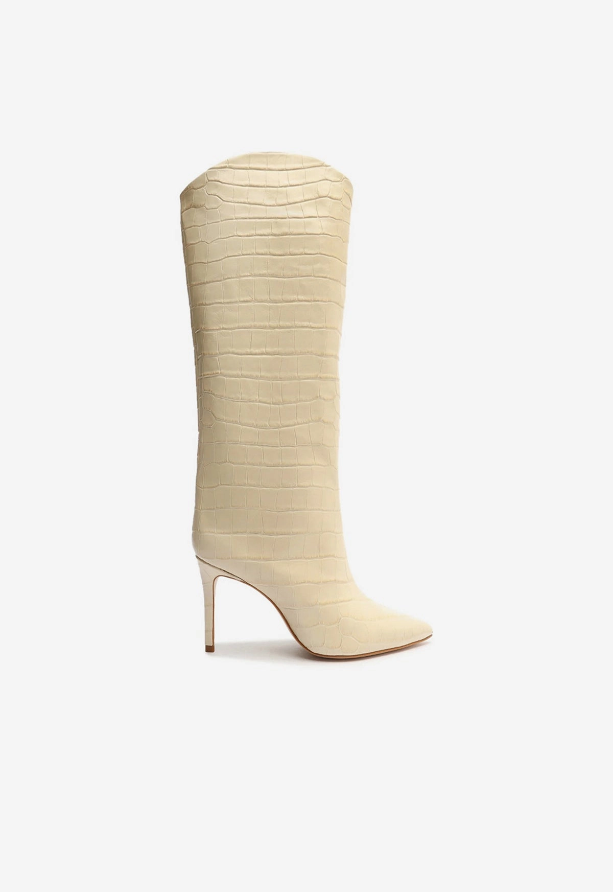 Maryana Crocodile-Embossed Leather Boot Dynamic Flex Zones Hard Ground