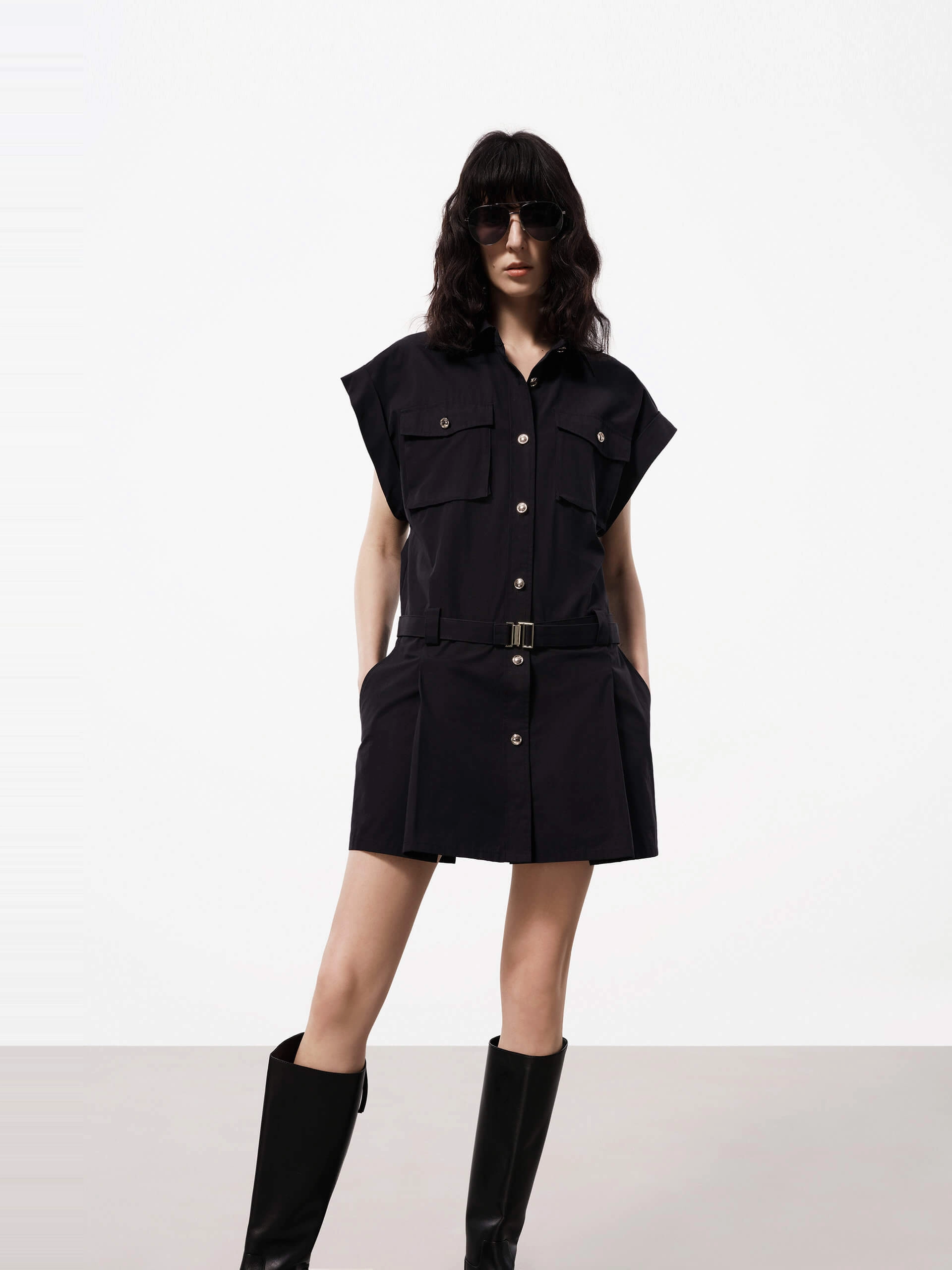 Urban Spirit Include Belt Cotton Dress