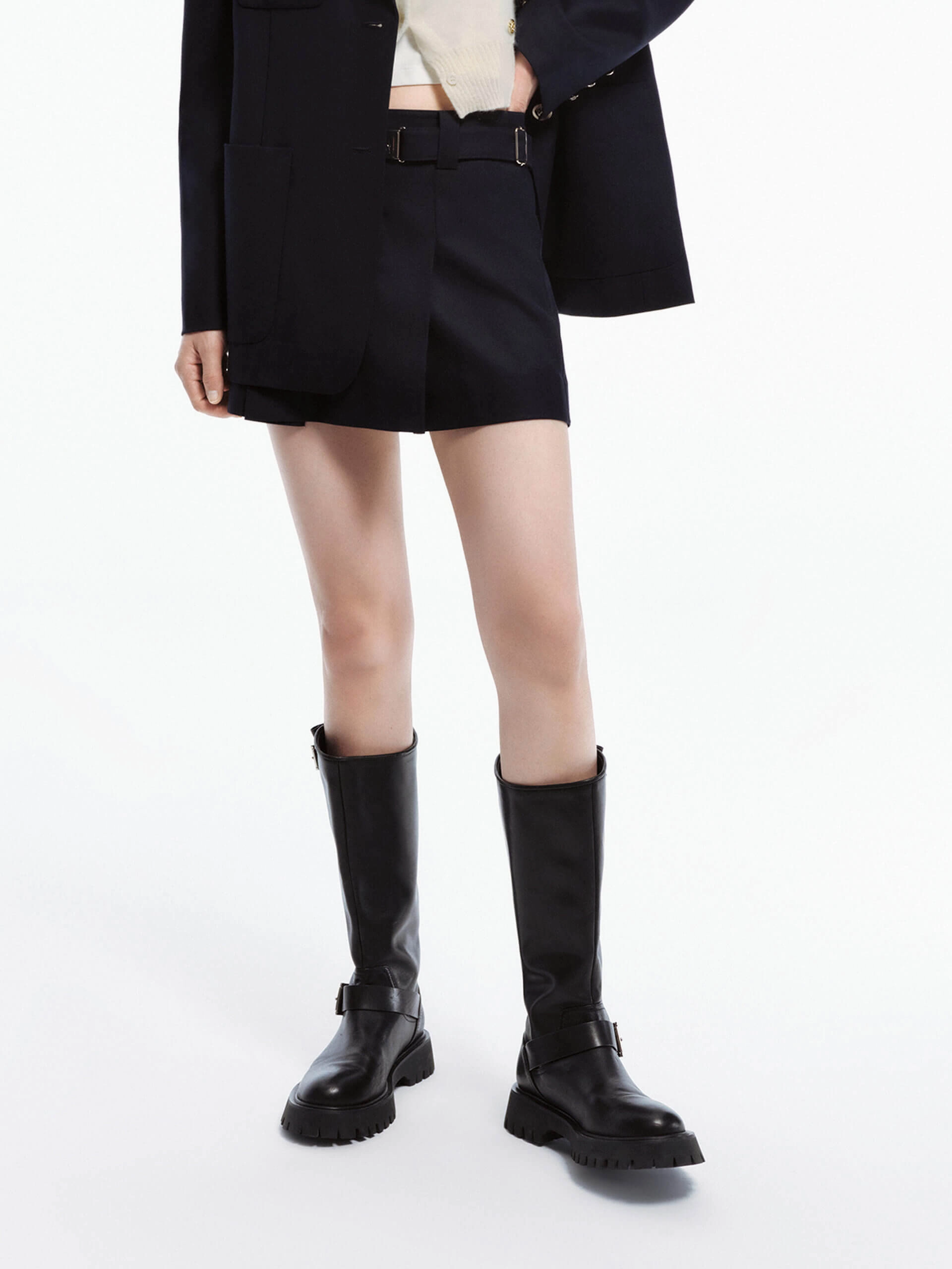 Include Belt Mini Skirt Travel Style