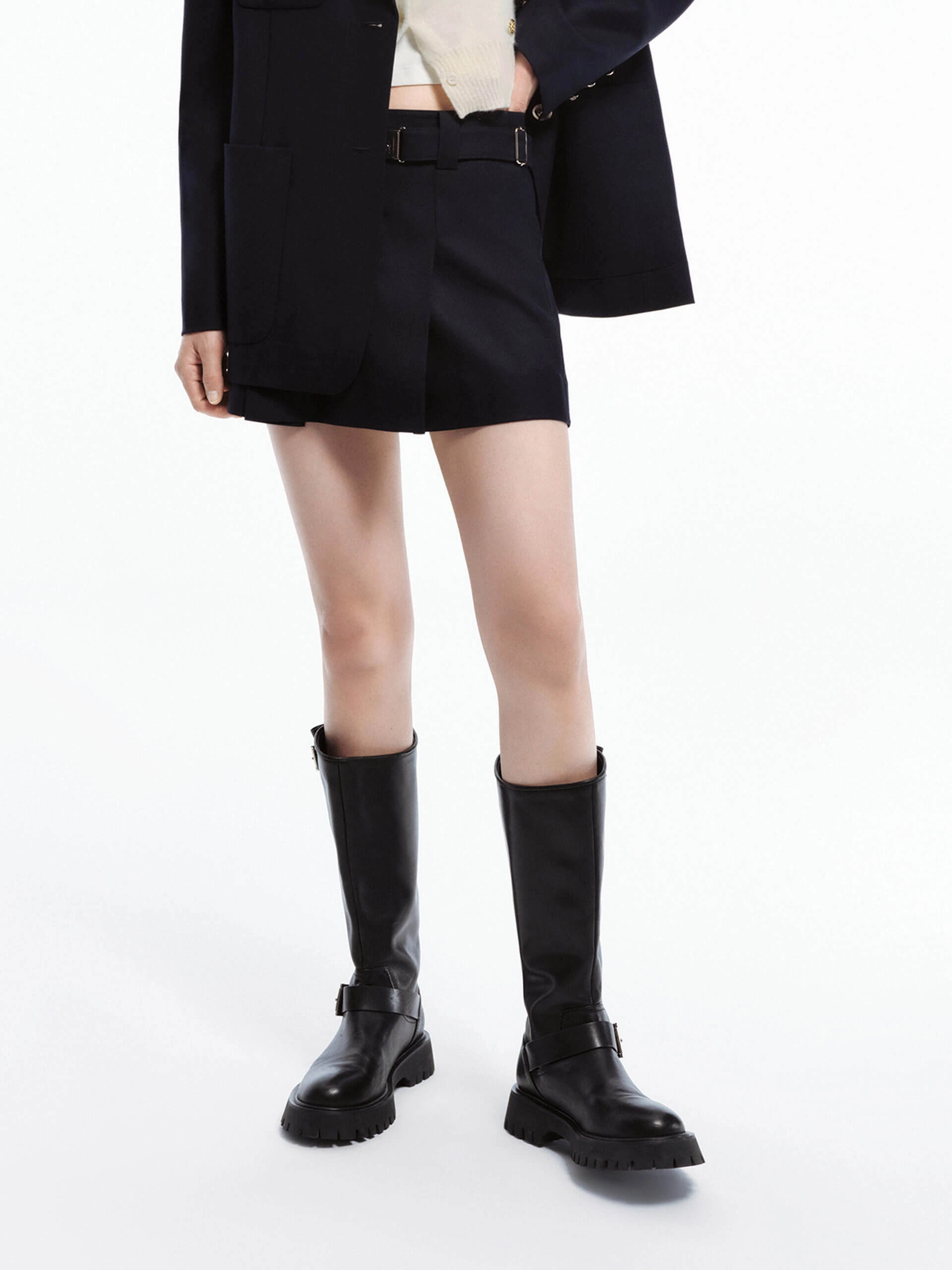 All Time Use Chic Vibe Include Belt Mini Skirt