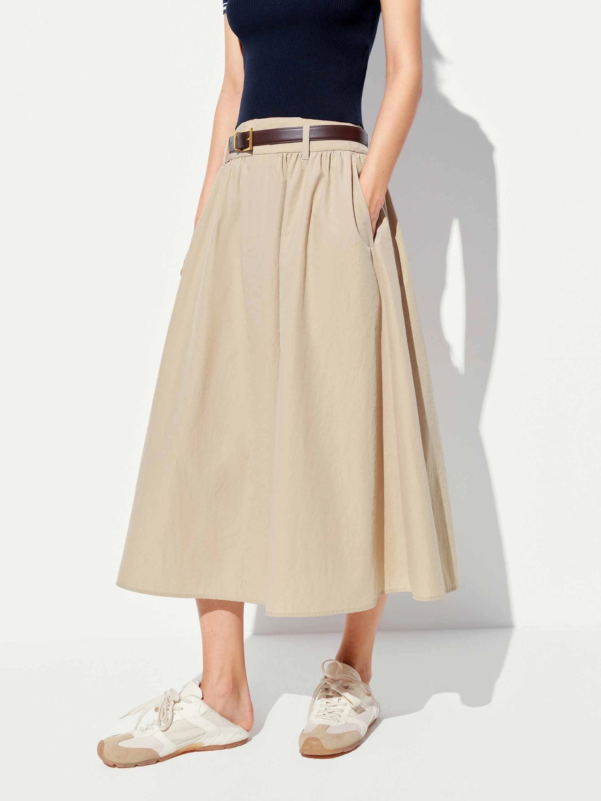 OdorResistant Include Belted A-line Skirt