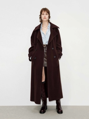 Reversible Layer Subtle Design Detail Include Bleted Wool Overcoat