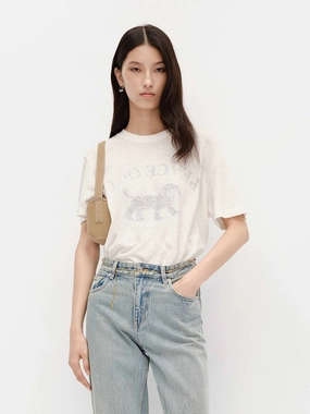 Elderly clothing Layerable Look Include Linen Loose T-shirt