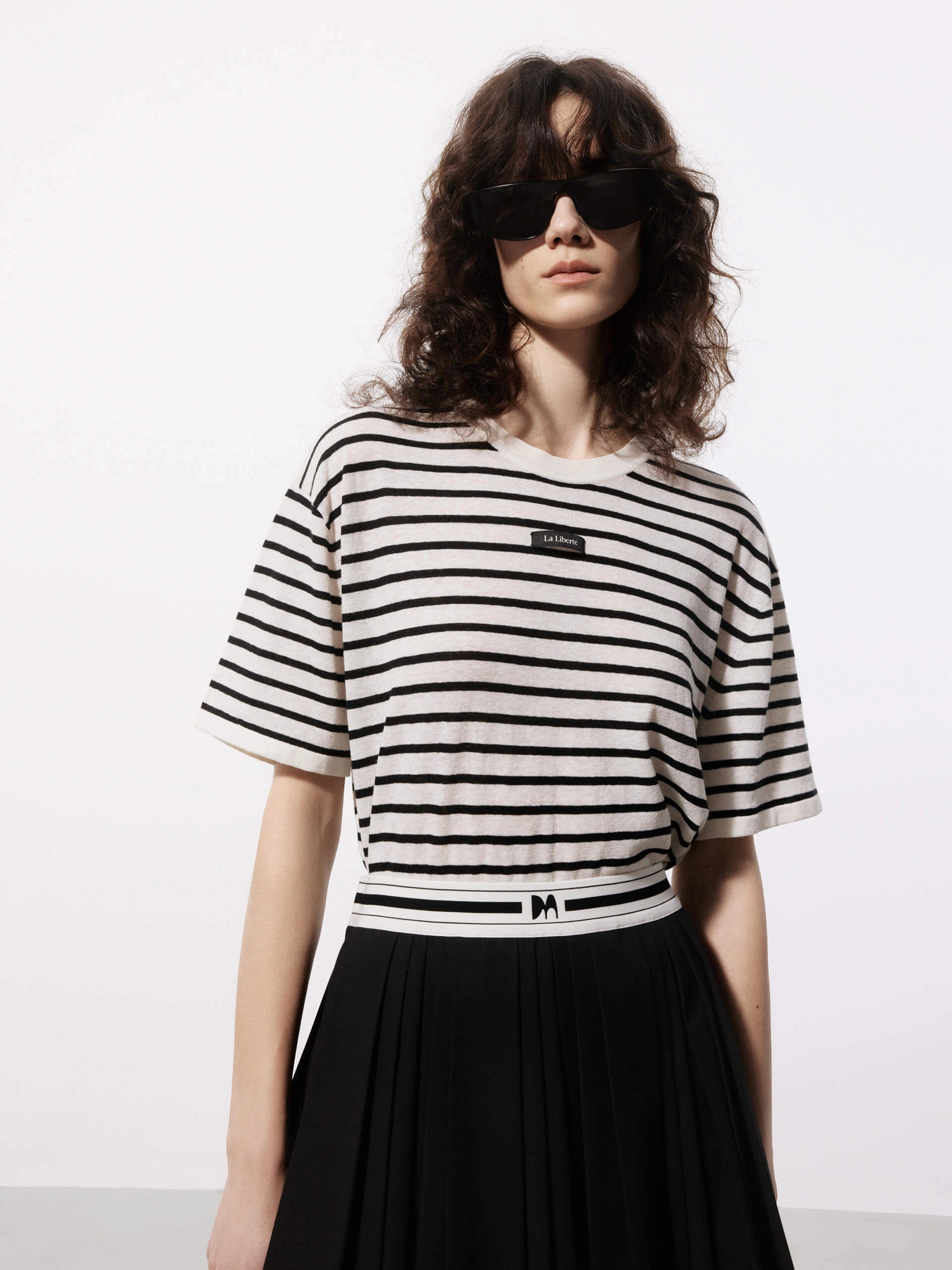 Include Linen Striped T-shirt AntiSnagYarnProcessing