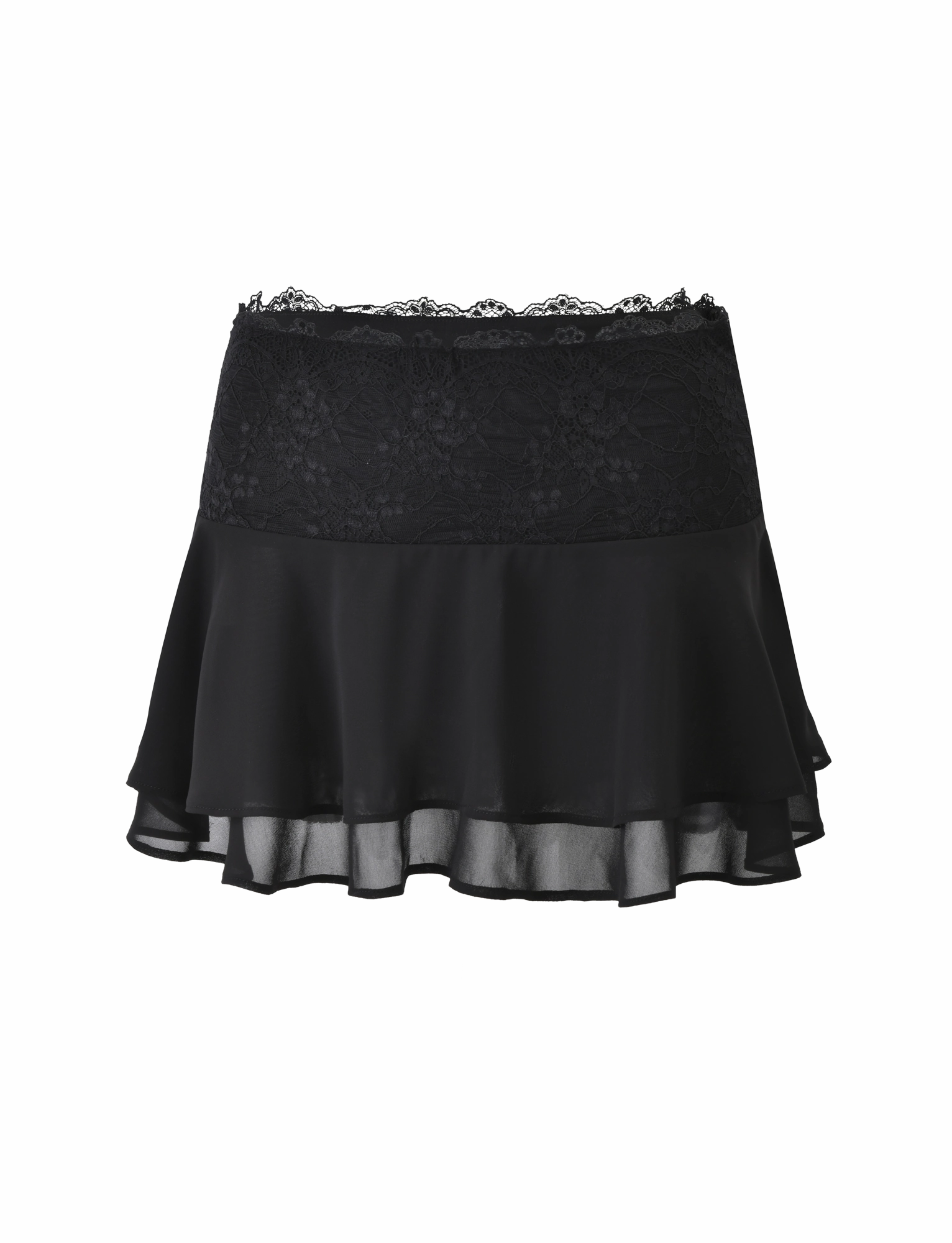 INDIGO SKIRT - BLACK Bohemian vibe Layered Look