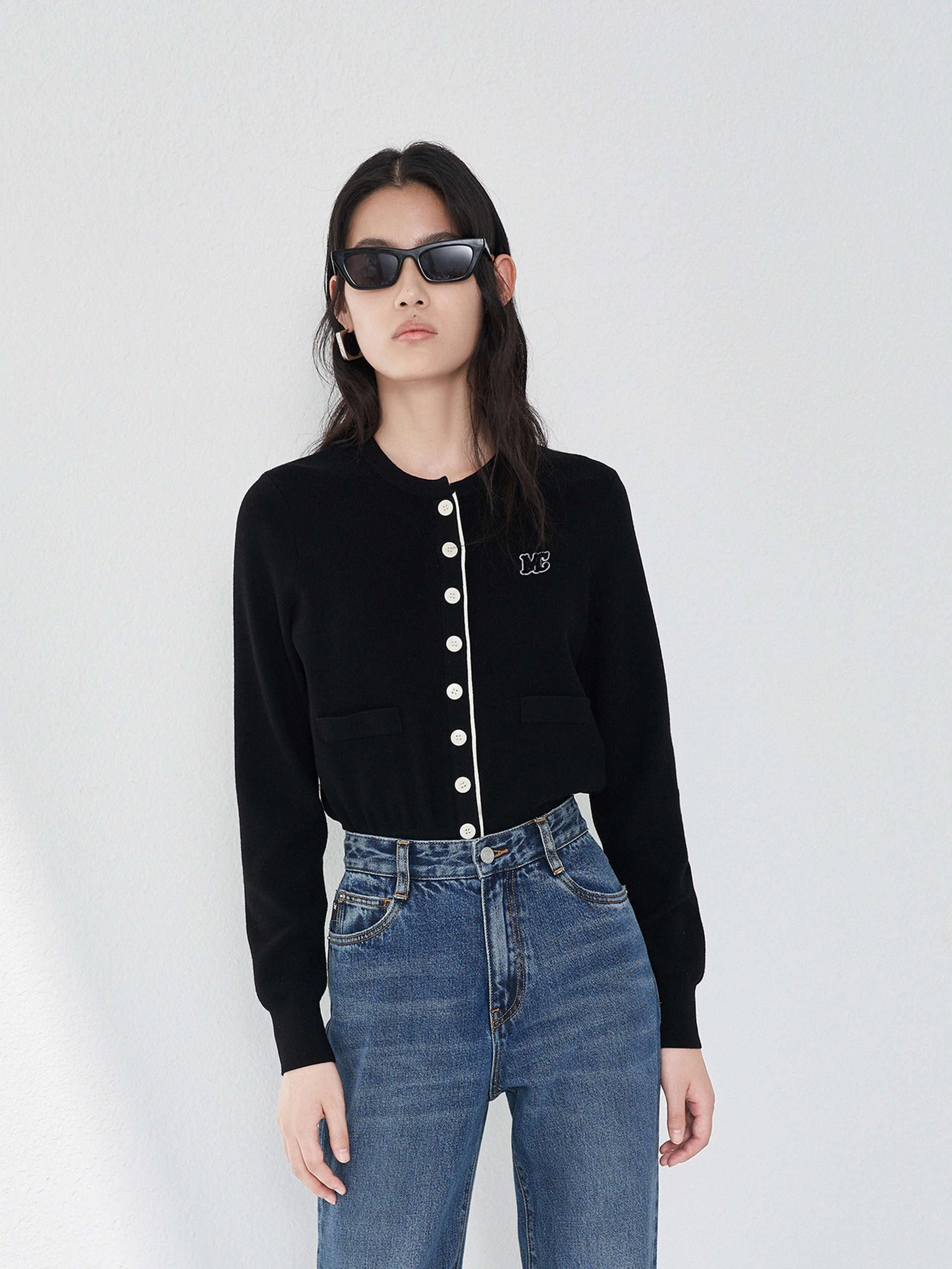 Contrast Placket Knitted Top QuickDryConstruction