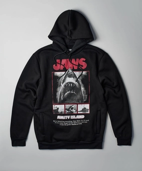Jaws Amity Island Hoodie - Black QuickDry Texture Flexible Waistband Adaptation