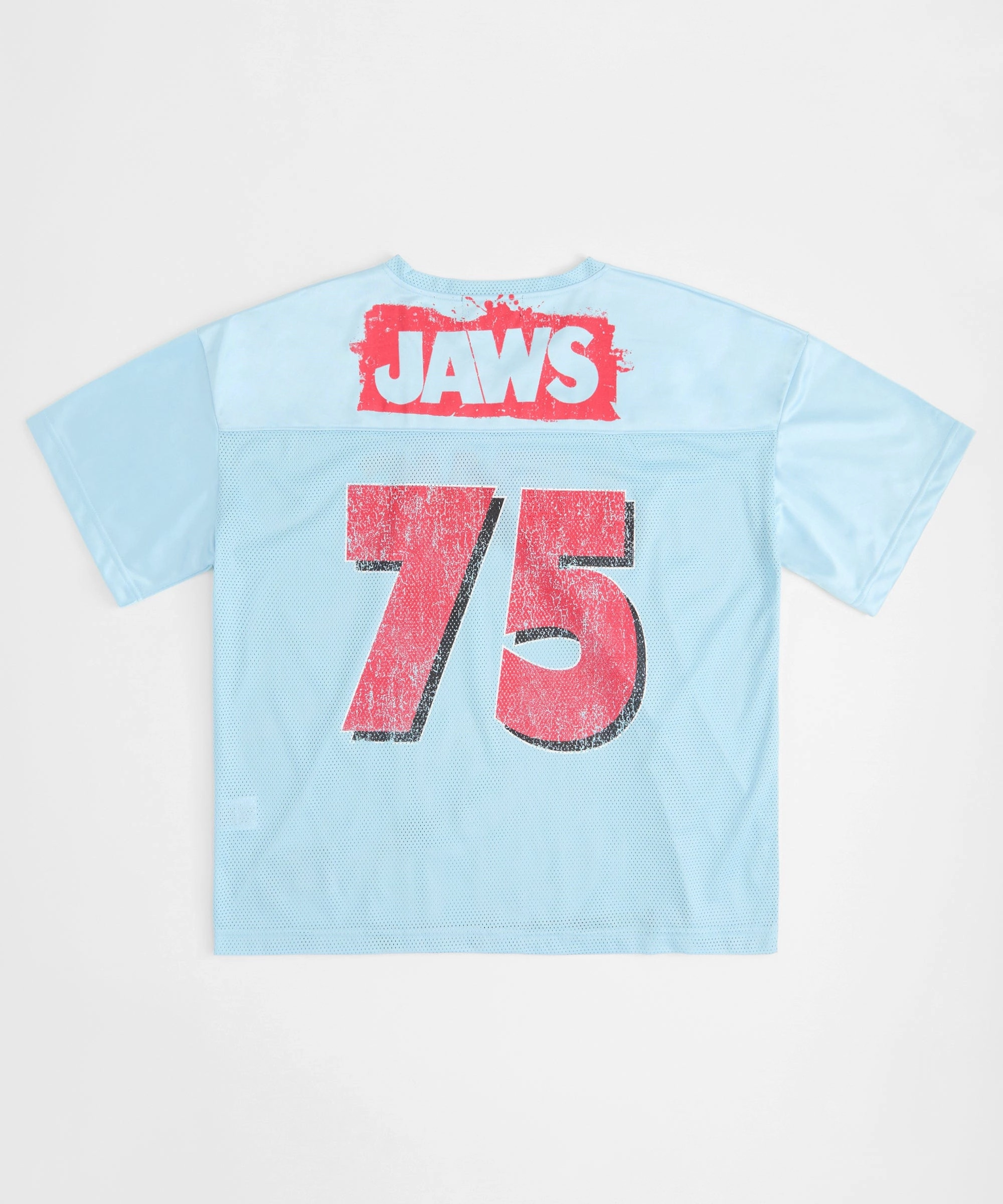 Jaws Football Jersey - Light Blue Stretchable Knit