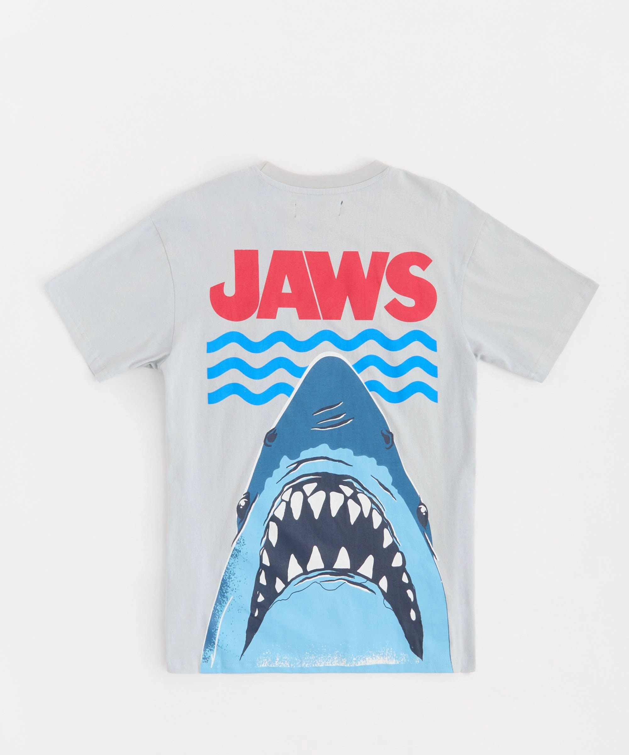 Jaws Waves Short Sleeve Tee - Light Blue Anti Pilling Finish