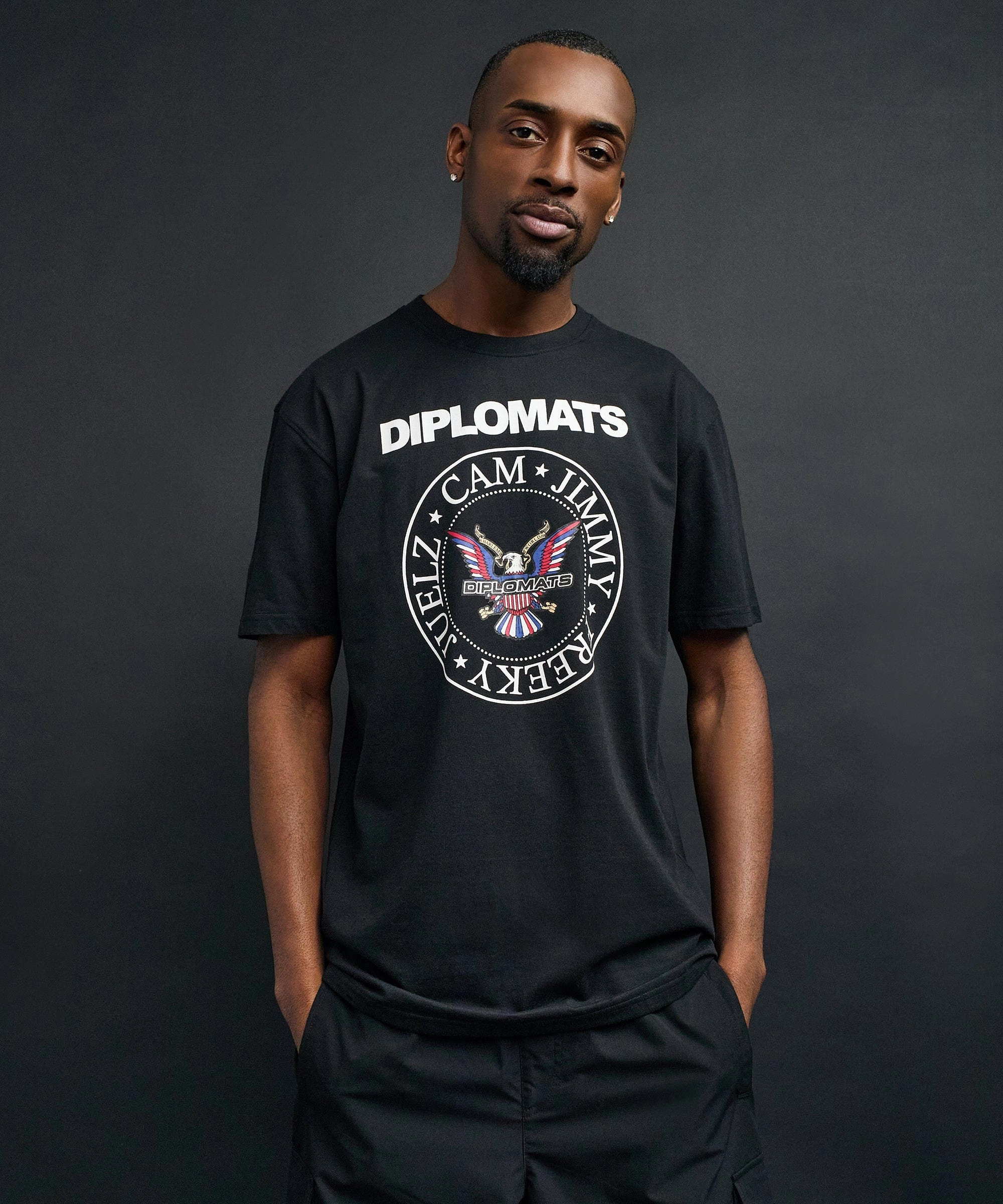 Jimmy Short Sleeve Tee - Black Non Restrictive Collar Odor Resistant Fabric