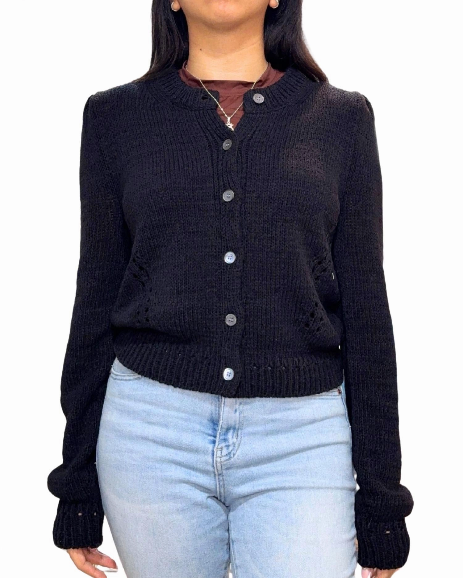 Joelle Cardigan In Noir Trendy Layers Comfortable Wear