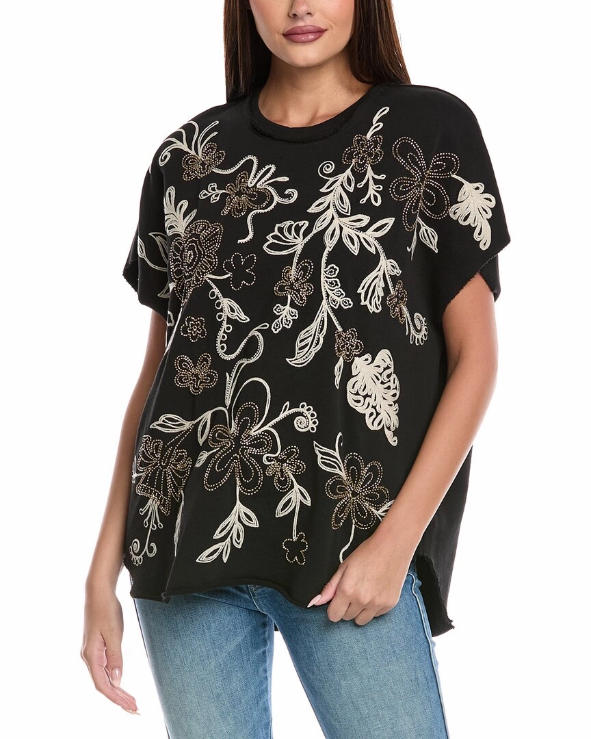 Comfy Wearable Casual Knit Wear Johnny Was French Terry Poncho