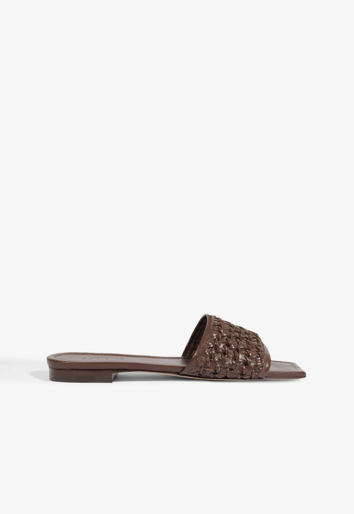 Comfortable Look Star Camp Juliet Brown Leather Flat Sandal