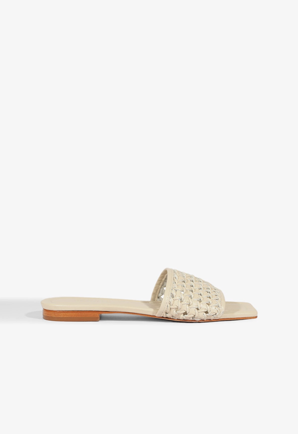 Anti Odor Cozy Design Juliet White Leather Flat Sandal