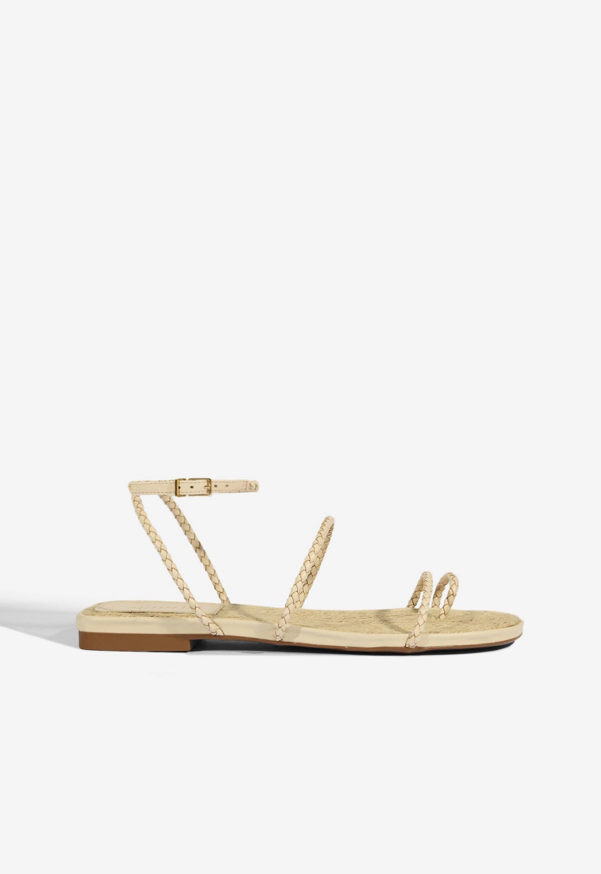 Kaya Beige Leather Flat Sandal Marine Cool Market Glow