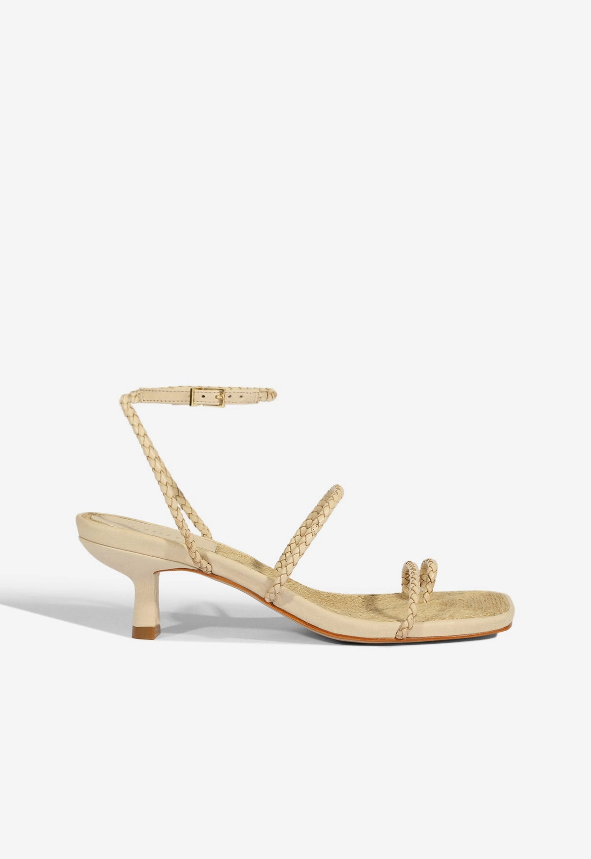 Impact Dispersing Structure Cushioned Ankle Collar Kaya Straw Mid Sandal