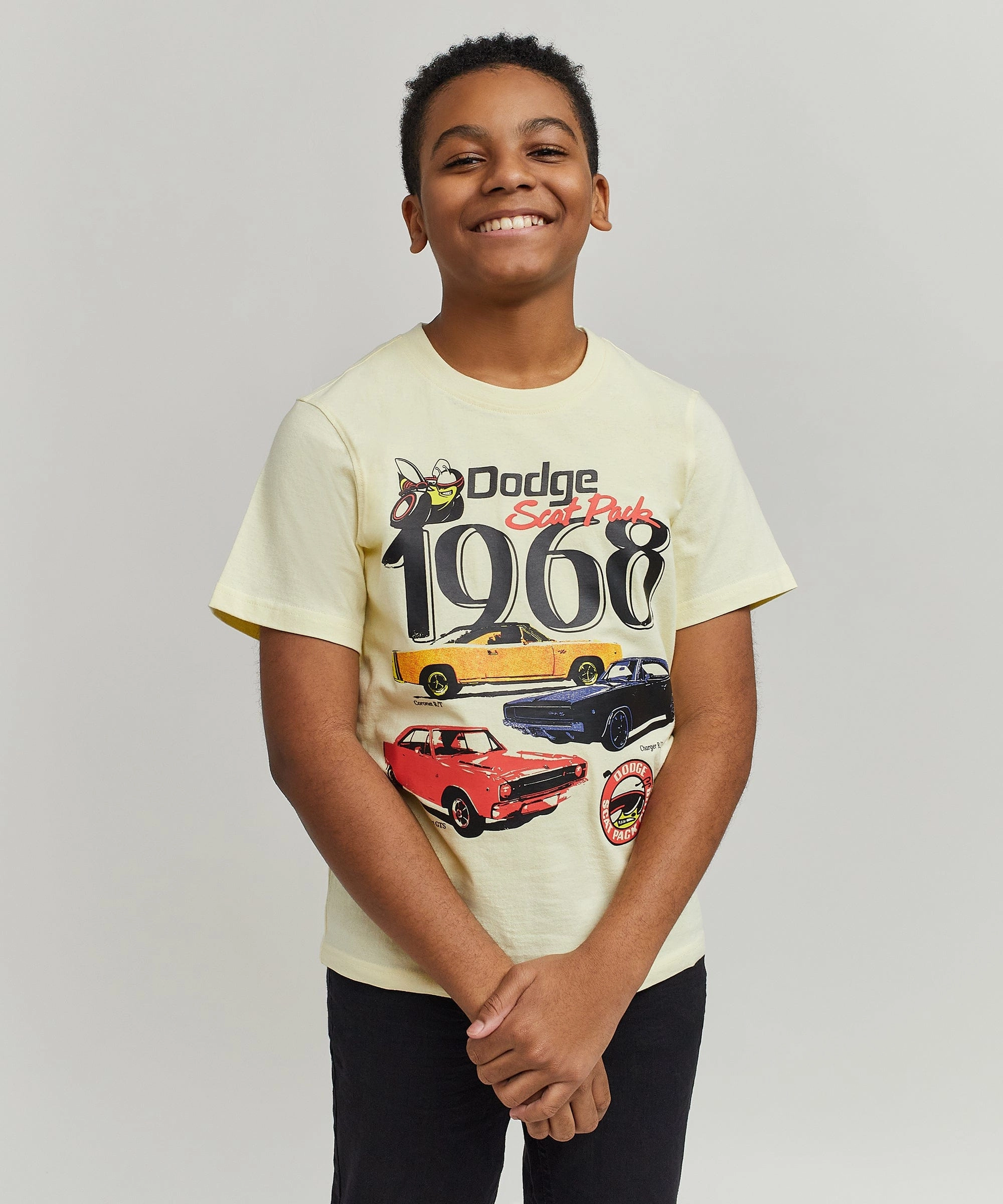 AntiPill Surface Kids Dodge 1968 Short Sleeve Tee - Khaki