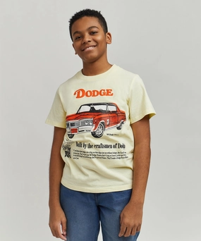 MinimalistStyle Kids Dodge Boys Short Sleeve Tee - Khaki