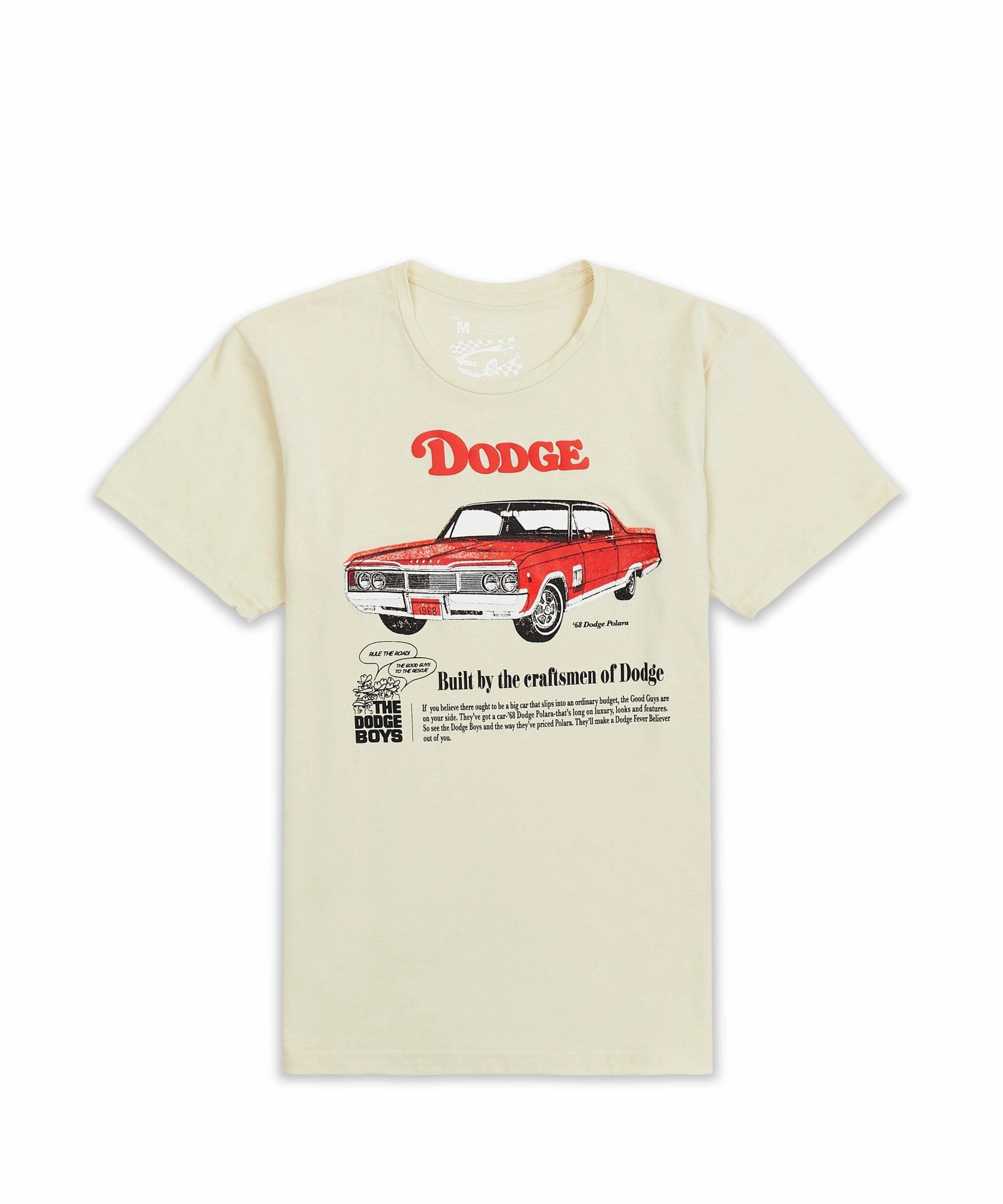 Kids Dodge Boys Short Sleeve Tee - Khaki Structured Shoulder