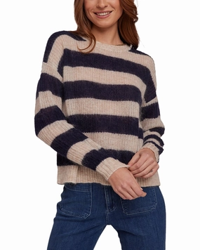 Bella Dahl Mohair & Wool-Blend Relaxed Sweater Windproof Weave