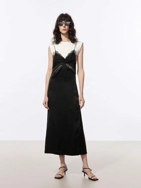 Versatile-Style Bright Accent Lace Detail Set Dress Set