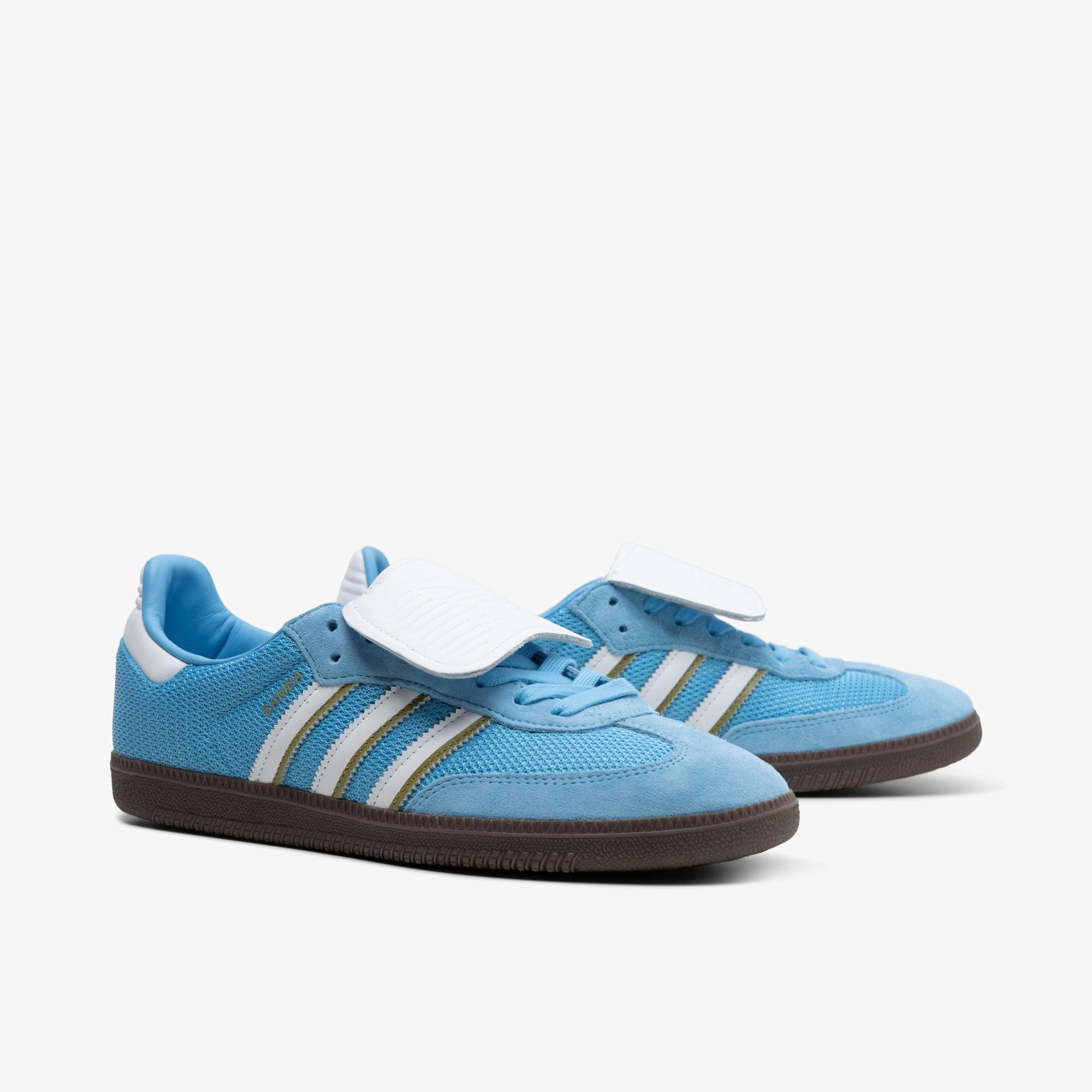 Heel Lockdown System Sweatproof adidas Originals Samba LT Semi Blue Burst / Ftwr White - Gum