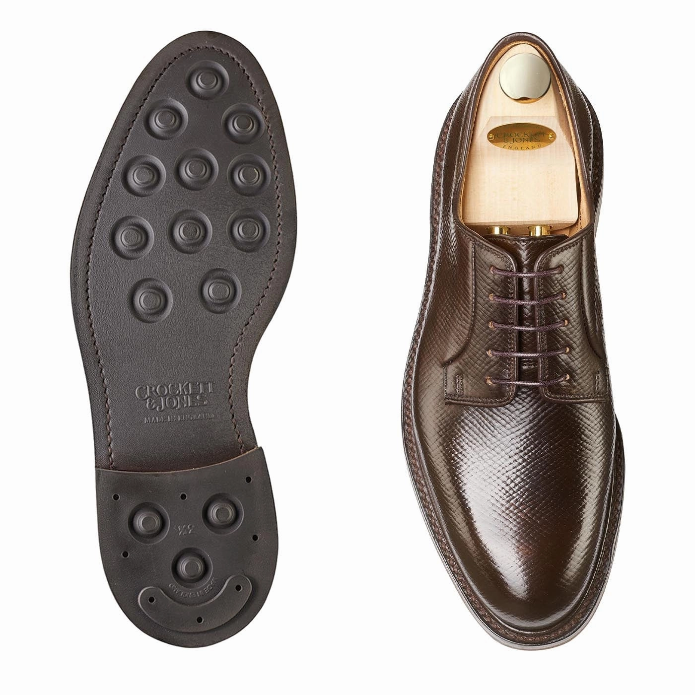 Fit Comfort Travel Companion Lanark 5 Dark Brown Hatch Grain Cordovan