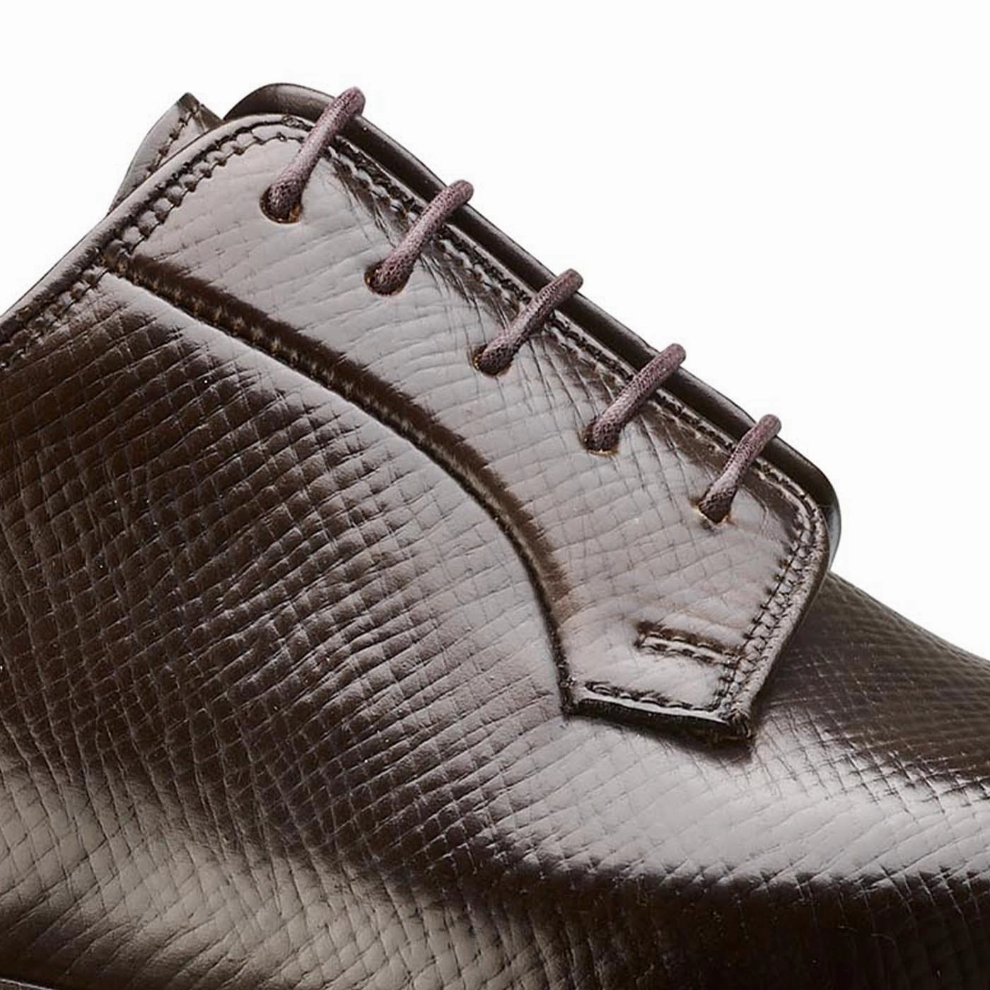 Lanark 5 Dark Brown Hatch Grain Cordovan Leather Wear
