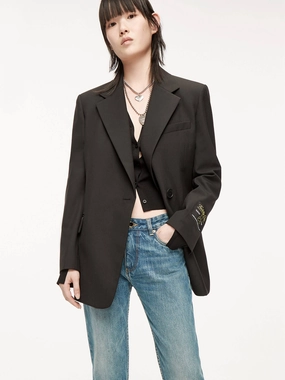 AntiStaticFinish Lapel Structured Blazer