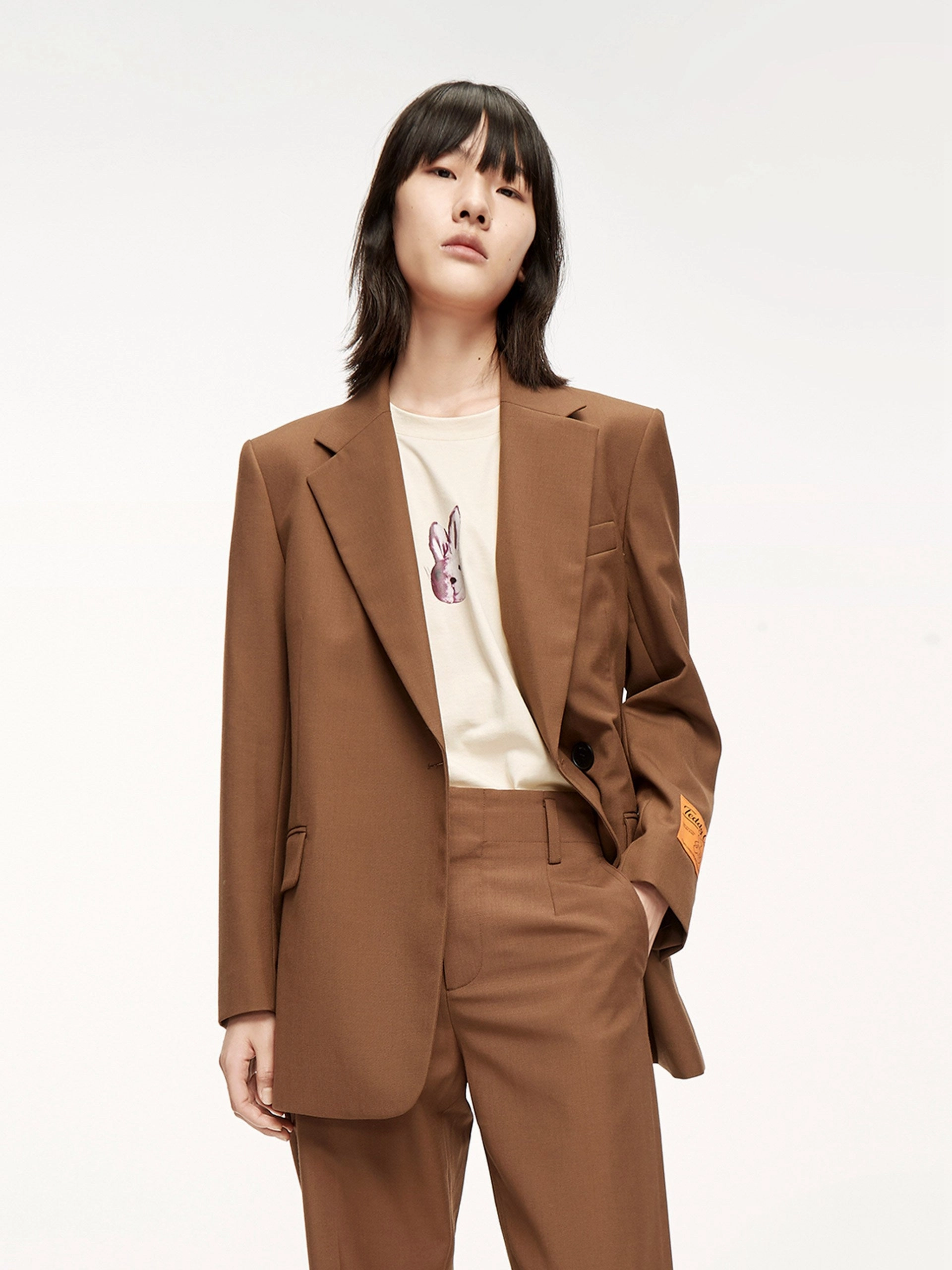 Lapel Structured Blazer RecycledPolyester All Season Performance Weave