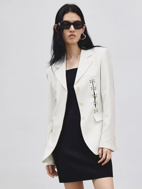 Lapel Structured Blazer Three Layer Laminate