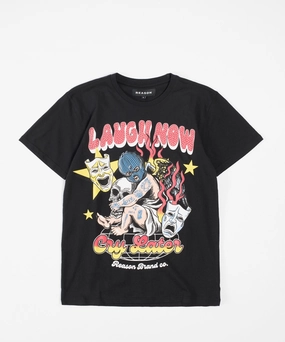 Laugh Now Cry Later Short Sleeve Tee - Black NaturalFiberBlend