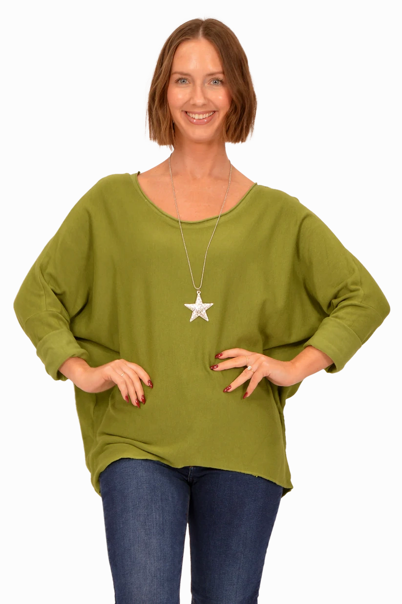 Printed Blouse Boatneck Top