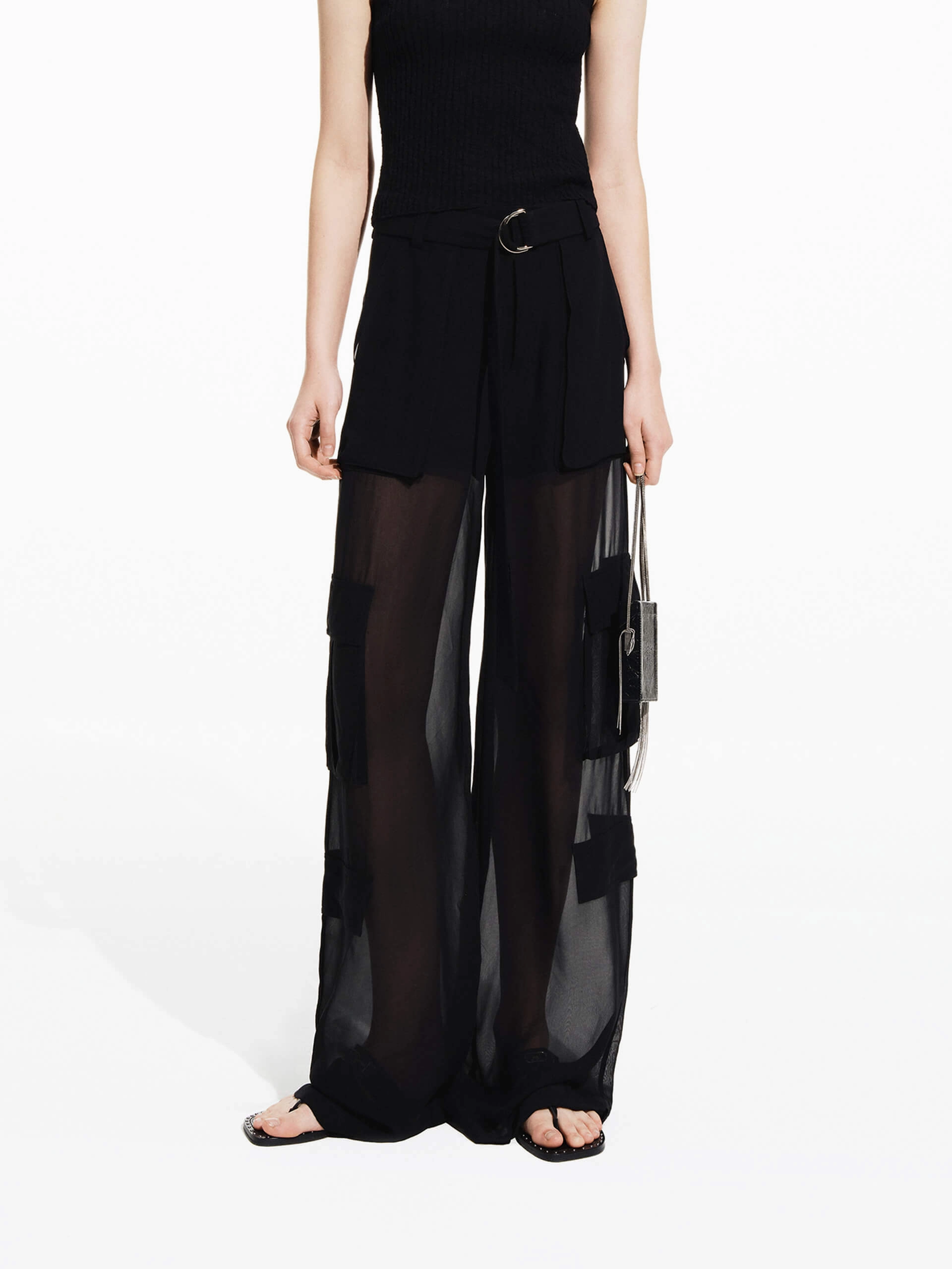 Silk Blend Mesh Pants Active Appeal