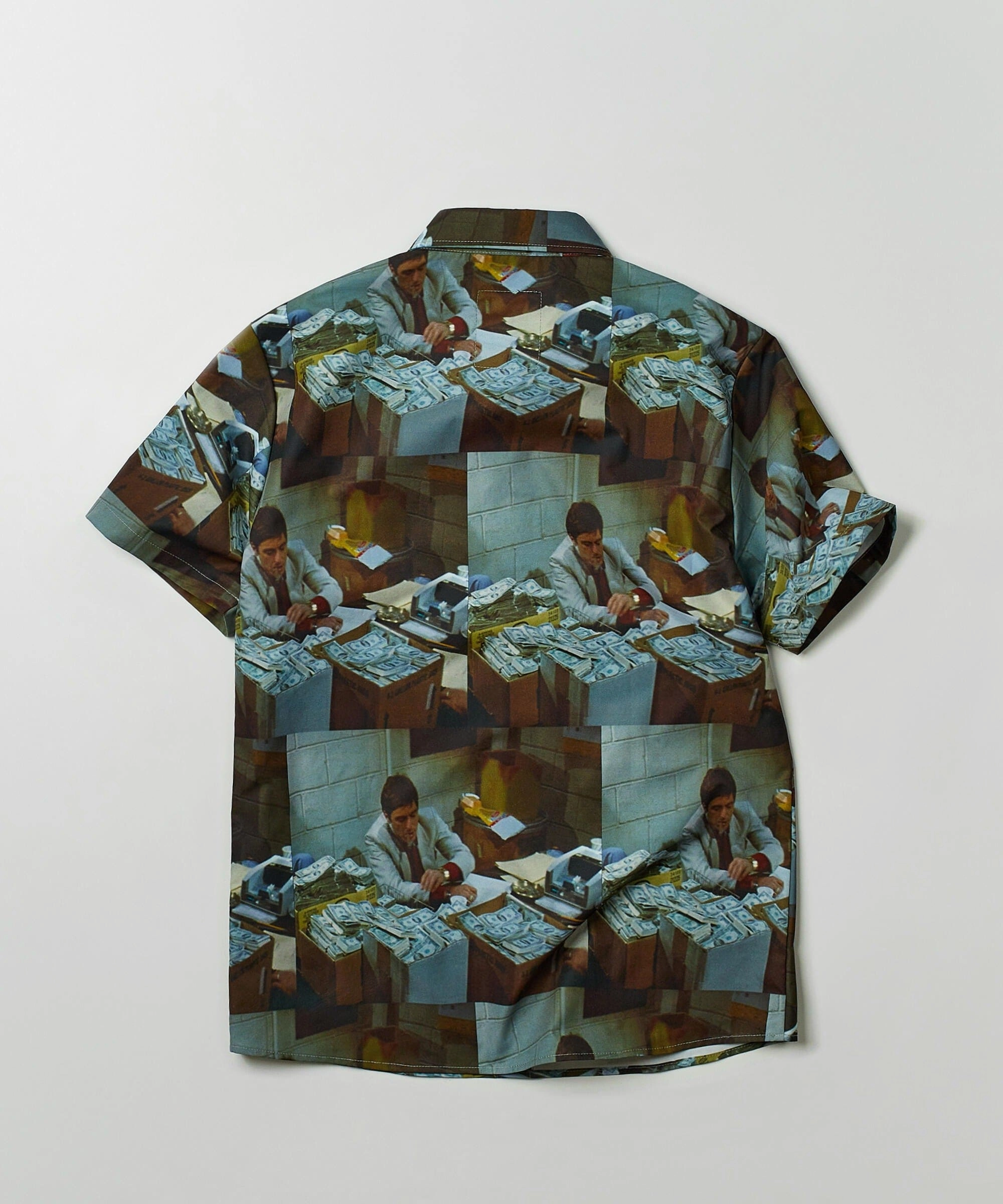 Scarface Money Woven Short Sleeve Shirt WrinkleResistant