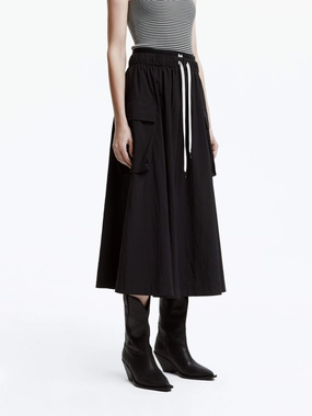 Double Waist Midi Skirt Slim Fit Design Sporty Appeal