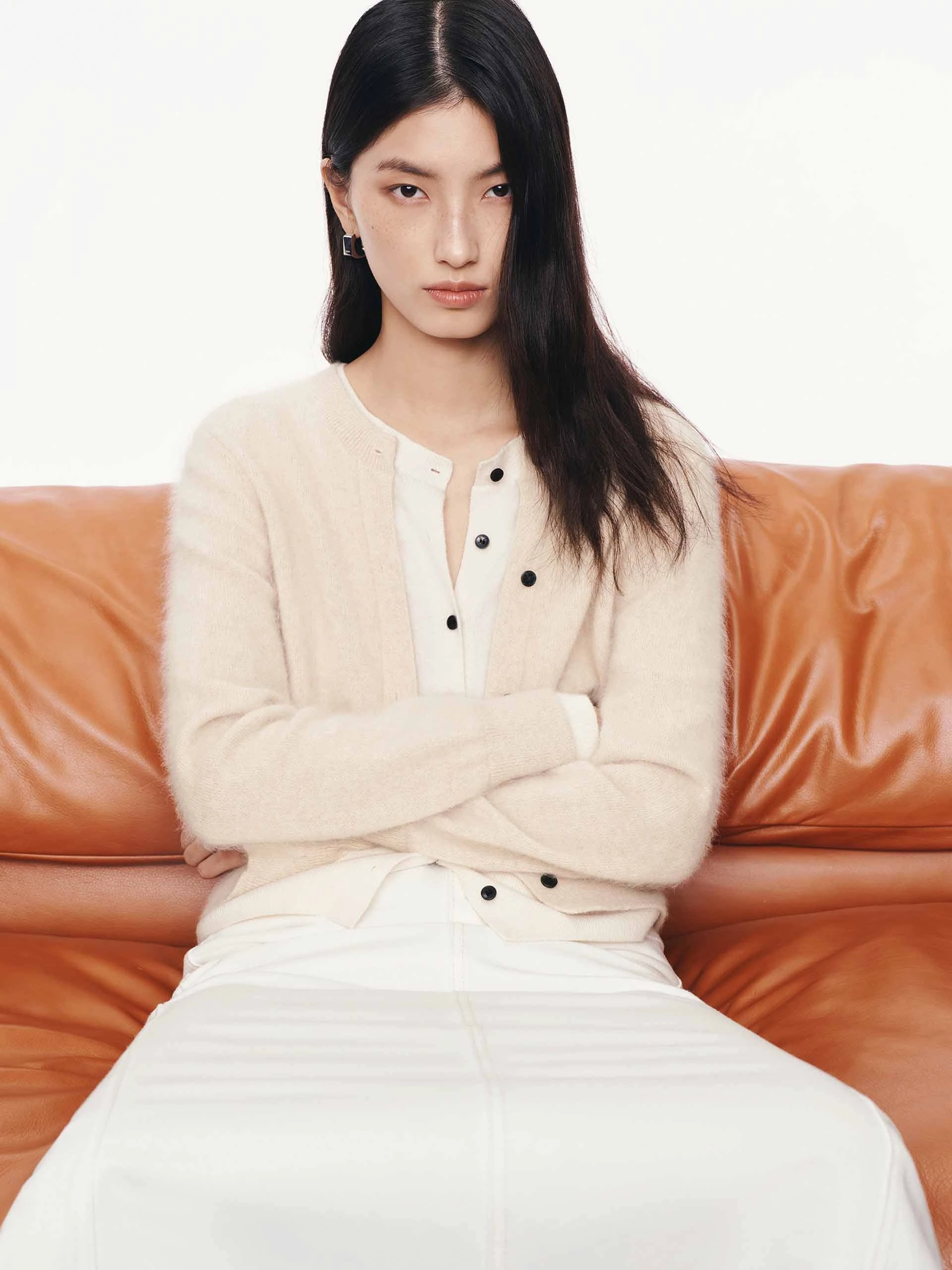 OdorControl Everyday Fashion Layered Round Neck Cardigan