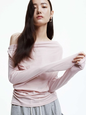 Cotton Off Shoulder Top Casual Style