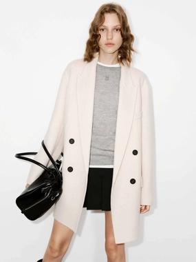 City Chill Style Tailored Wool Blend Midi Coat