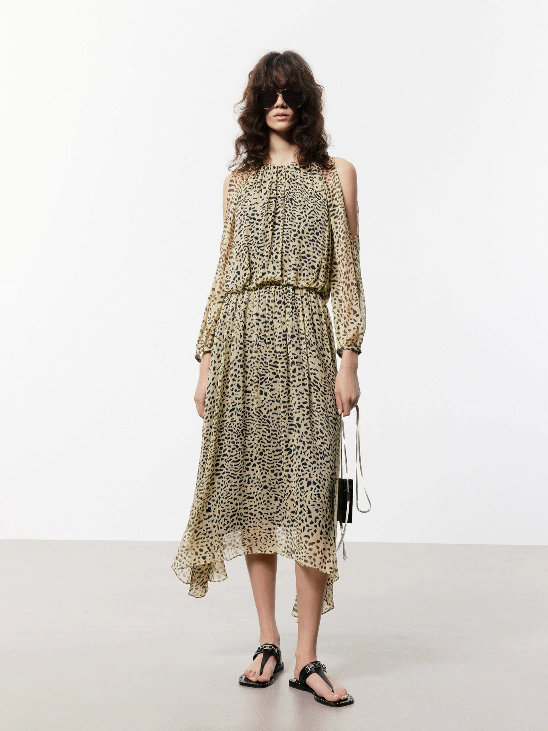 Leopard Print Silk Dress Coffee Break Soft Contour