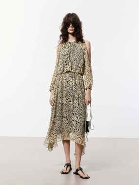 Leopard Print Silk Dress Heritage-Brand