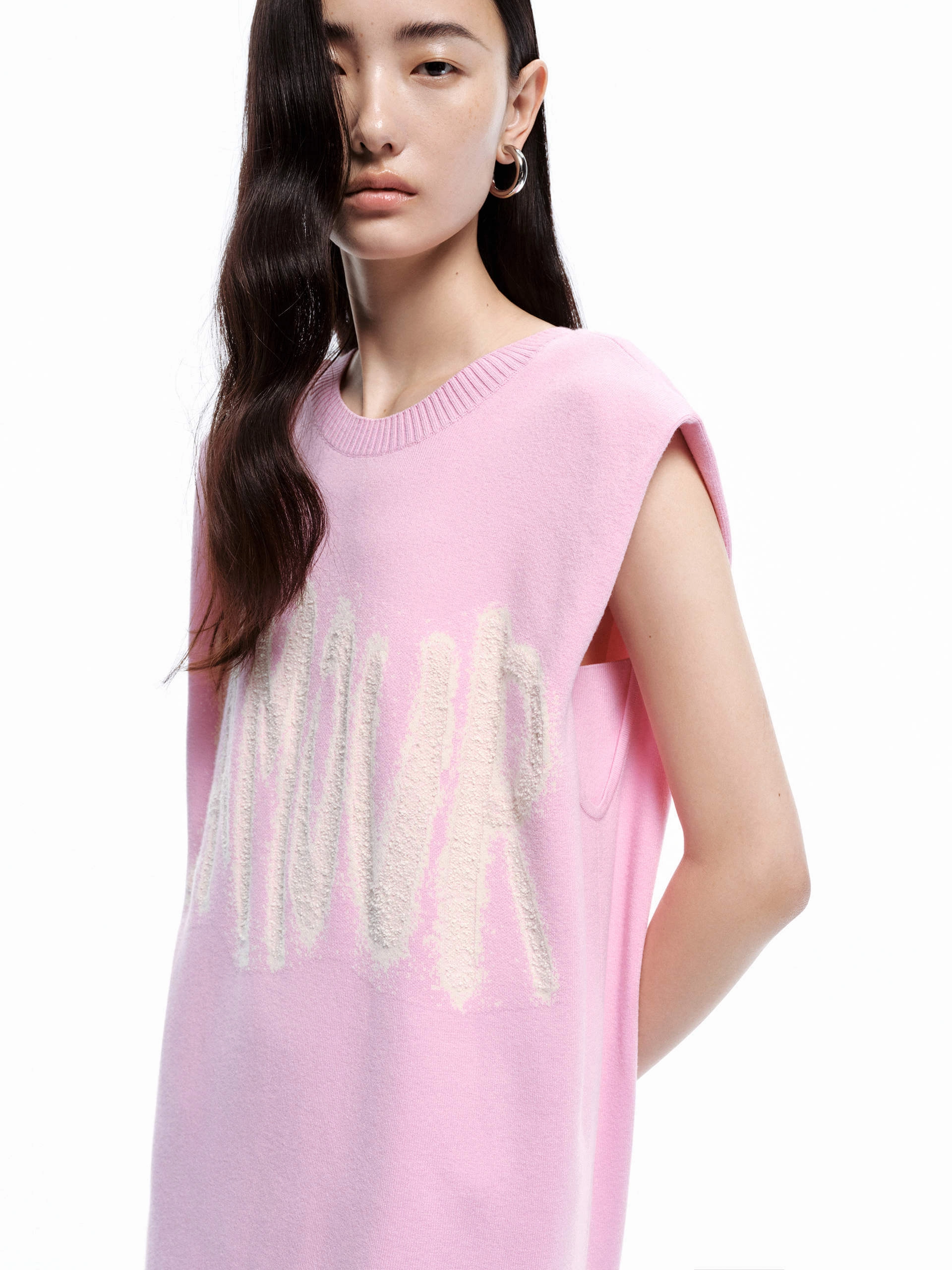 Letter Print Sleeveless Dress Sophisticated and Relaxed