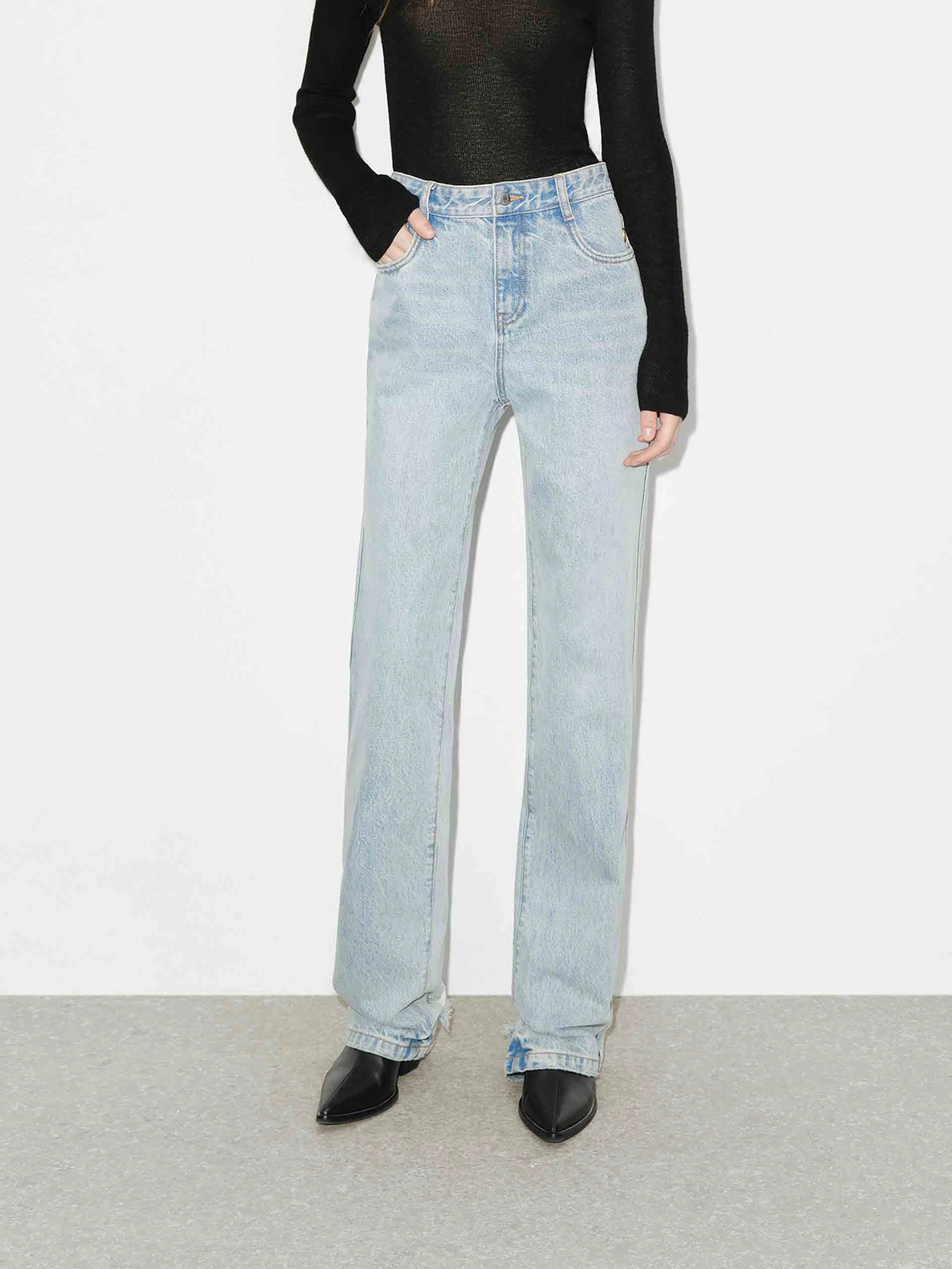Light Blue Cotton Jeans Eco Friendly Night Out Professional Wear Weekend Warrior